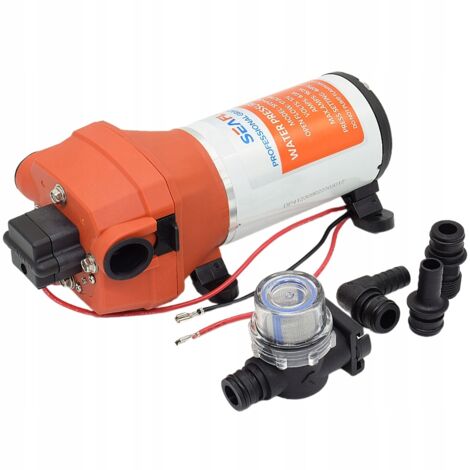 BOMBA DE AGUA AUTOCEBANTE AUTOMÁTICA 1,8 m 12 V 17 L PARA BARCO, REMOLQUE Y JARDÍN