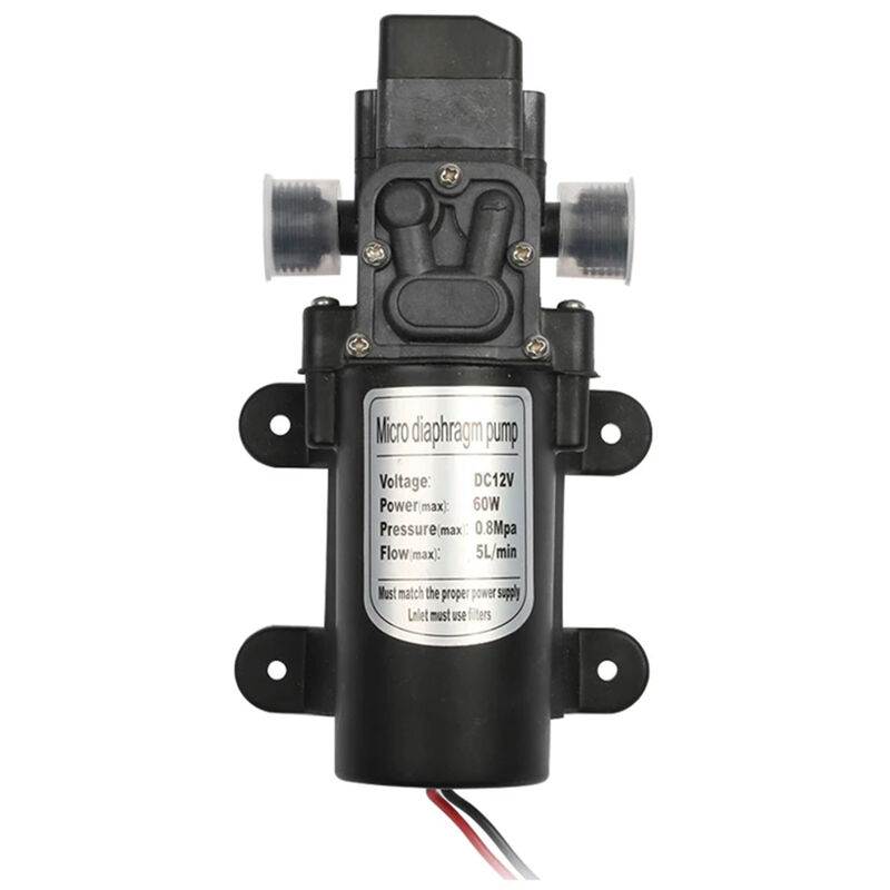 

Happyshop - Bomba de agua de 60W con salida en espiral 12V de alta presion 3-5L / min para remolque de barco,Negro, tipo de rosca de tornillo de 60 W