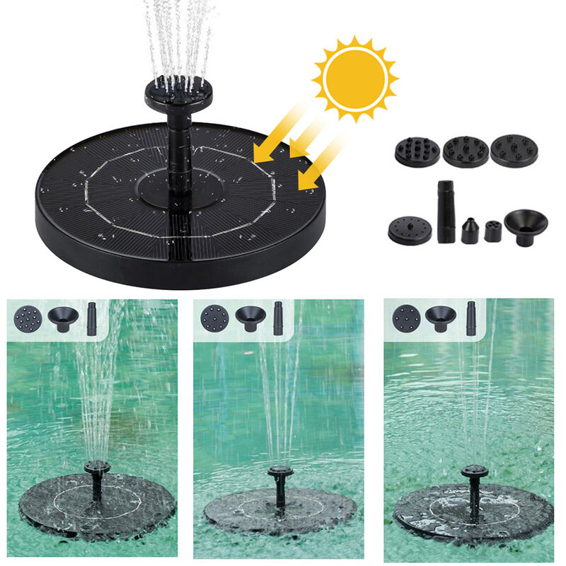 

Bomba de agua de alimentacion del panel solar flotante anti obstruccion del flujo de agua al aire libre fuente del jardin del paisaje