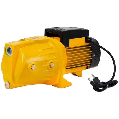 AGORADIRECT Bomba De Agua Para Jardín 900W, 4.44m3/h, Hierro Fundido, Profundidad Máxima 50m, 1”, Cable Eléctrico 85cm, 2850RPM, IPX4, Impulsores De Latón