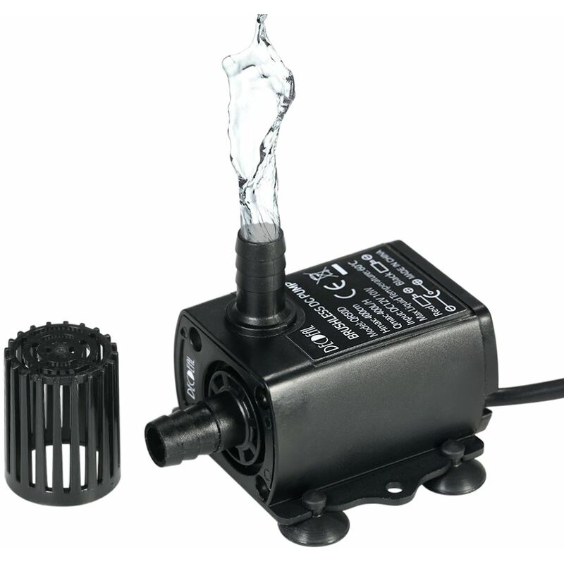 

Bomba de agua sin escobillas, Acuario de fuente sumergible impermeable,Negro, 10W