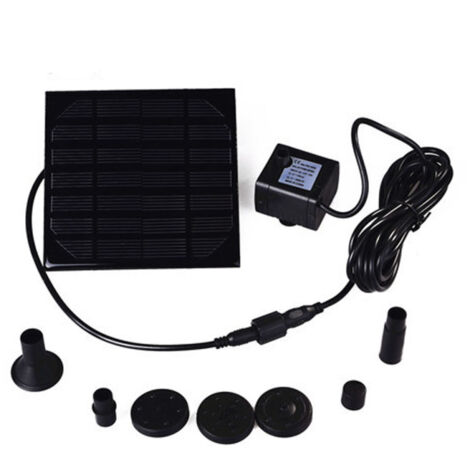 Bomba de agua solar de 1,2 W para piscinas, estanques y jardines - Aspersor solar decorativo