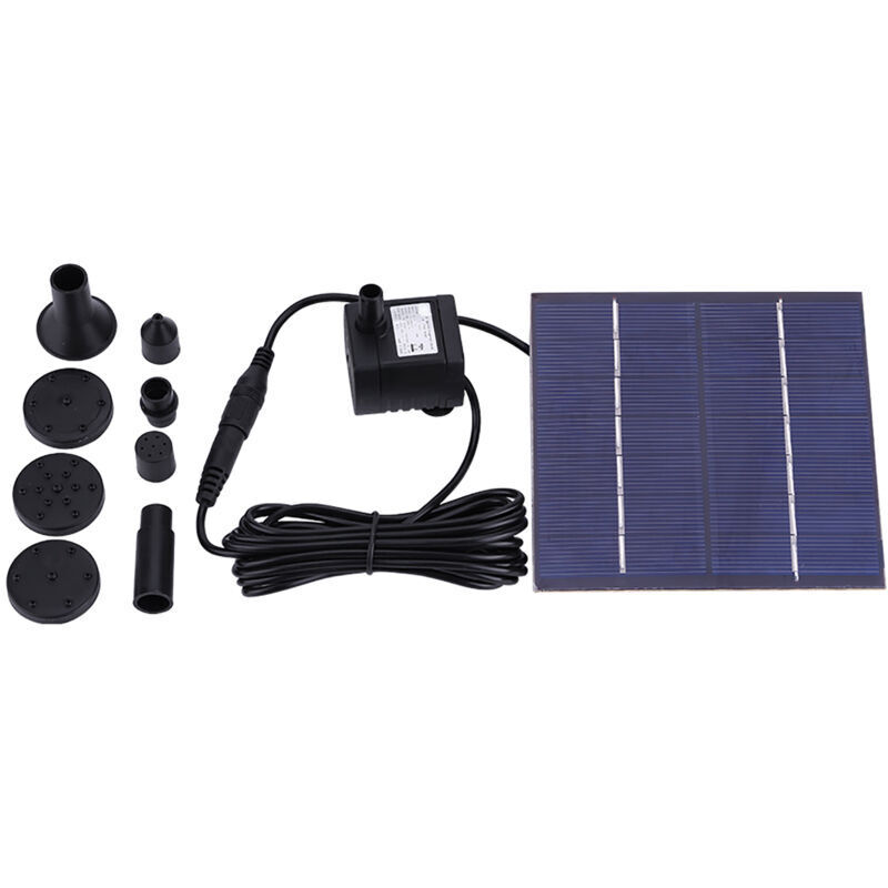 Xisrens Schwarz Bomba De Agua Solar Eosnow Para Fuente, Para Jardín, Estanque, Piscina Y Acuario.