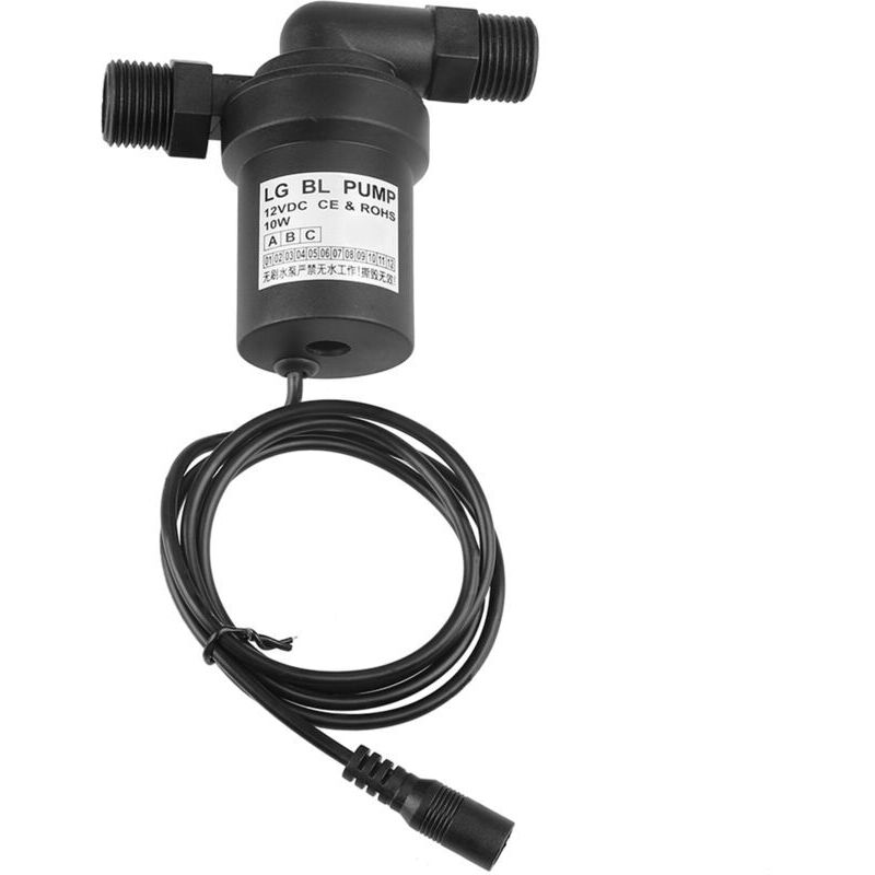 Xisrens Schwarz Bomba De Agua Solar Sin Escobillas De Alta Temperatura Eosnow, 12 V, 10 W Cc, Para Bombeo De Circulación
