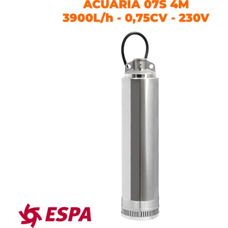 Bomba de agua sumergible ESPA para suministro de agua ACUARIA 07S 4M - 3900 l / h - 47,3 m máx.