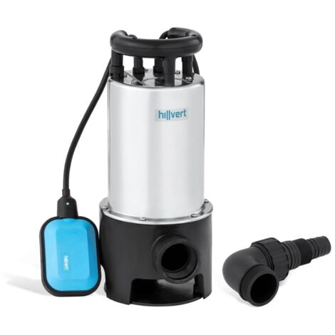 HILLVERT Bomba De Agua Sumergible Para Pozo Con Interruptor Flotante 8 M 1100 W 16000 L/H