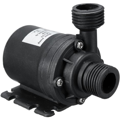 INSMA Bomba de agua sumergible ultrasilenciosa. Motor portátil sin escobillas DC 12V 750L/H 5.5 M para sistema de refrigeración. fuentes de calefacción Mini LBTN