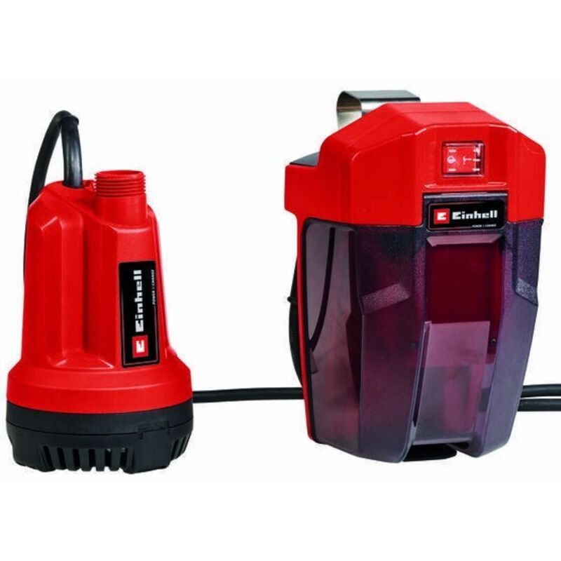 Einhell - Bomba De Drenaje Para Aguas Claras Inalámbrica Ge-Sp 18 Li-Solo Power X-Change (18 V, Caudal 5000 L/H, Profundidad De Inmersión Máx. 4 M)