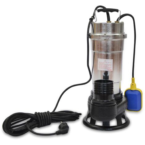 GRANDMASTER Bomba De Aguas Sucias Submergible 750w Para Agua Sucia 342L/min Con Interruptor Flotante