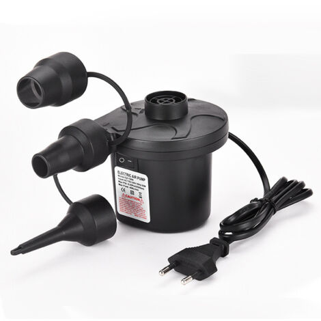 Bomba de aire eléctrica, bomba infladora y desinfladora eléctrica con 3 boquillas, inflador eléctrico para camping al aire libre, colchonetas inflables, inflado