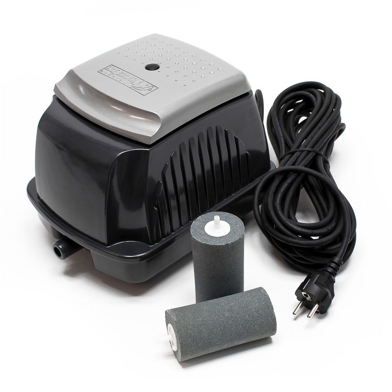 

Bomba de aire 35W máx. 2700 l/h, set con piedra difusora, manguera y válvula antirretorno - Hozelock