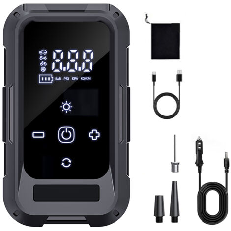 Bomba de aire inalámbrica de 140 PSI para coches, bicicletas y neumáticos, ideal para coches, motocicletas, bicicletas, balones y mucho más.