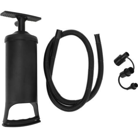 Bomba de aire manual de PVC: bomba de inflado rápido con pedales antideslizantes y 3 boquillas universales (válvula francesa, inglesa y americana). Ideal para colchones inflables.