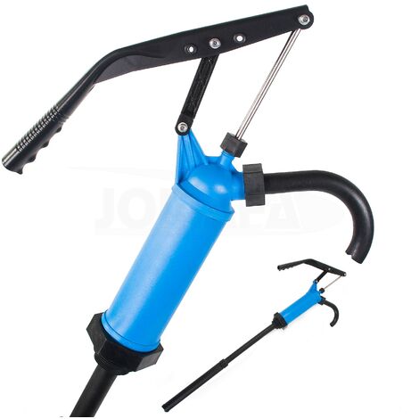 Bomba de barril y bidones manual para trasvase de liquidos aceite, lubricante, dieselbarril de 19 a 208 litros  tubo 90 cm