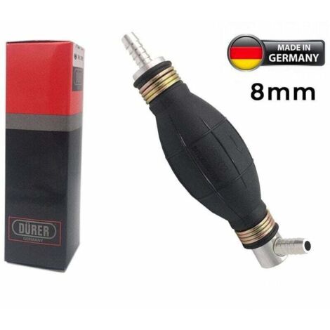 Bomba de cebado de combustible con salida angular, válvula de 8 mm, Durer