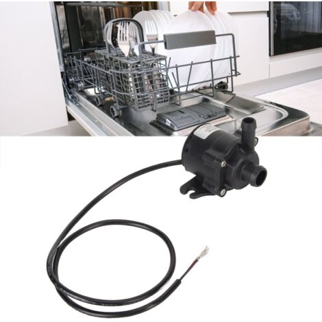 Bomba de circulación para máquinas de hielo y pequeños electrodomésticos, 24 V CC, 5 W, sin escobillas, alto caudal (350 l/h), bajo nivel de ruido (20–30 dB), apta para 0–80 °C, ABS, 101 g
