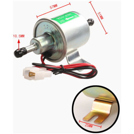 Bomba de combustible eléctrica universal para diésel y gasolina de 12 V HEP-02A. La HEP02A, bomba de combustible eléctrica OEM de baja presión, se adapta a la mayoría de los carburadores de automóvile