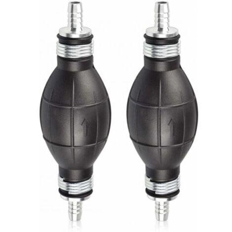 Bomba de combustible manual de goma de 1,25 mm – Bomba de combustible para coche, moto y barco (negra) – Bomba de transferencia manual
