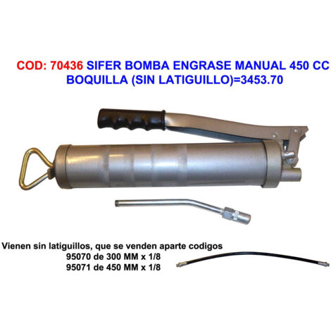 Bomba de Engrase Manual SIFER 450CC con Boquilla sin Latiguillo