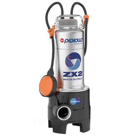 Bomba de evacuación de aguas residuales Pedrollo ZXm2/40 VORTEX automática monofásica 0,75hp de gran caudal para elevar en alcantarillas