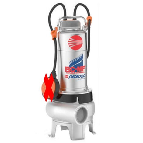 Bomba de evacuación Pedrollo BC15/50-MF INOX 316L rueda BICANAL vaciado de fosa para uso profesional 1,1kW aguas residuales 380V 1,1kw
