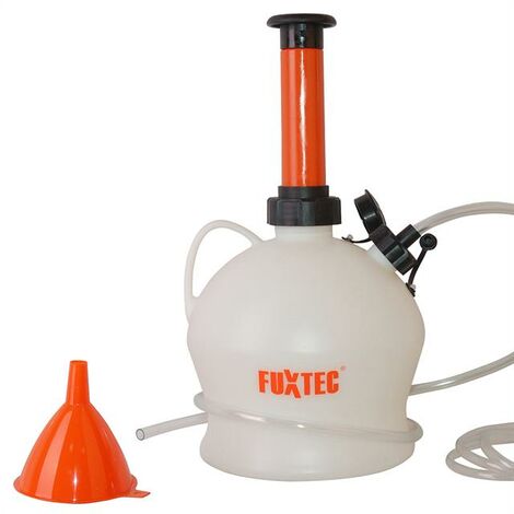 Bomba de extracción de aceite de motor - FUXTEC FX-AP4L - 4 litros, manual, para desbrozadoras, cortacéspedes, cortasetos.