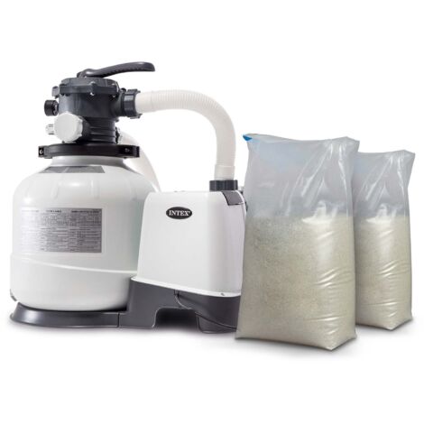 Bomba de filtro de arena 10500 l/h INTEX 26648 + 50 kg de arena