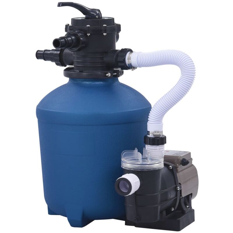 

Gd Menuiseries - vidaXL Bomba de filtro de arena con temporizador 530 W 10 980 L/h - Azul