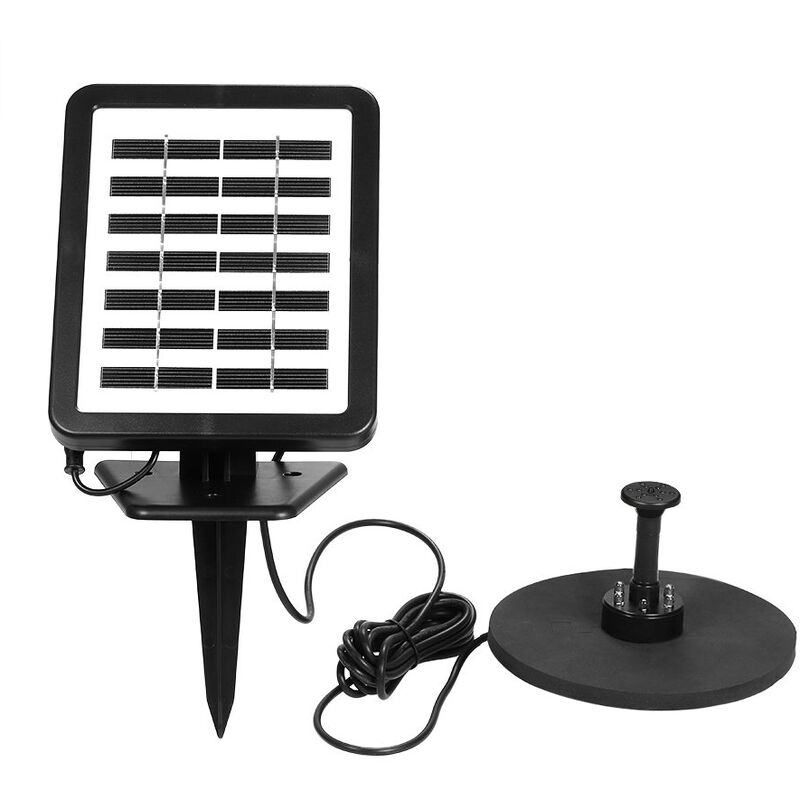 

Bomba de fuente solar con luz LED, kit de bomba de agua sumergible de panel solar flotante de 1,5 W, batería de respaldo, para estanque de jardín de