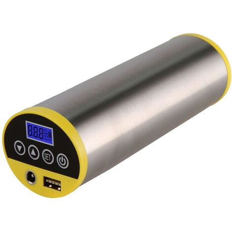 Bomba de neumático de coche digital recargable Compresor de aire Mini inflador de aire portátil Bomba de neumático de mano con luz LED LCD digital para neumáticos de bicicleta de coche Bolas