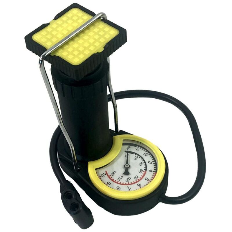 Bomba de pie para inflar ruedas