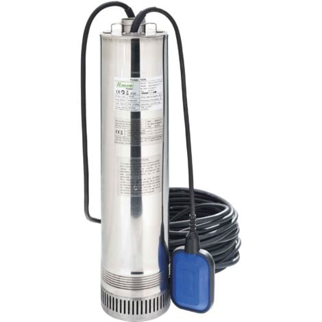 Bomba sumergible inox 750w 43m con cuadro eléctrico + flotador - prpvc751/43f - ribiland -
