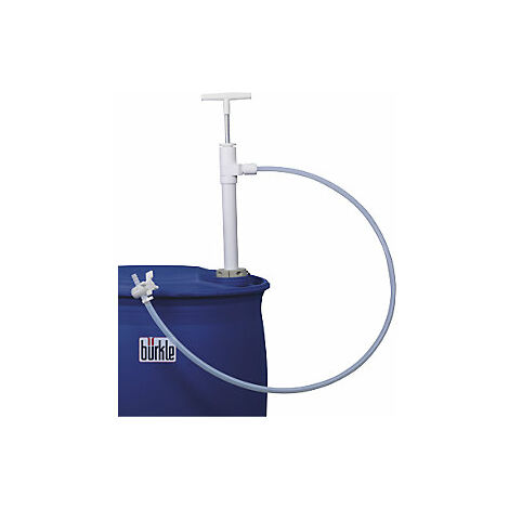 Bomba manual de PTFE para bidones con manguera de descarga y
