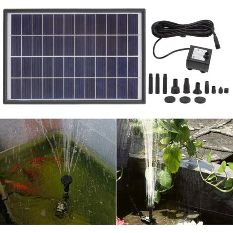 Bomba solar de fuente de ABS de 12 V y 6 W con filtro anti-obstrucción y fácil limpieza para decoraciones flotantes.