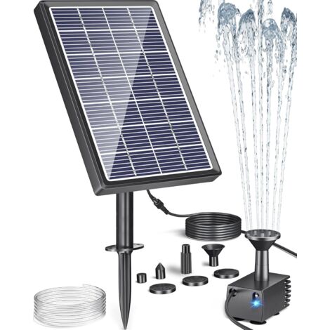 Bomba solar para estanque Biling, fuente solar de jardín exterior de 3,5 W con cable de 3 m y tubo de 1,2 m. Ideal para estanques pequeños, piscinas y vistas al agua.