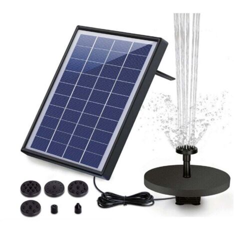 Bomba solar ZVD con batería de 1500 mAh para estanques. Fuente solar flotante mejorada con 6 modos de suministro de energía para jardines, patios y estanques. Visite la tienda AISITIN.