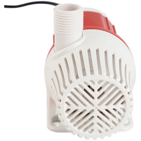 Bomba sumergible anfibia de 24 V, extremadamente silenciosa, con frecuencia variable, para acuarios, velocidad ajustable y protección integrada. Modelo ABS de 125x87x65 mm con boquillas de 15/20 mm y 