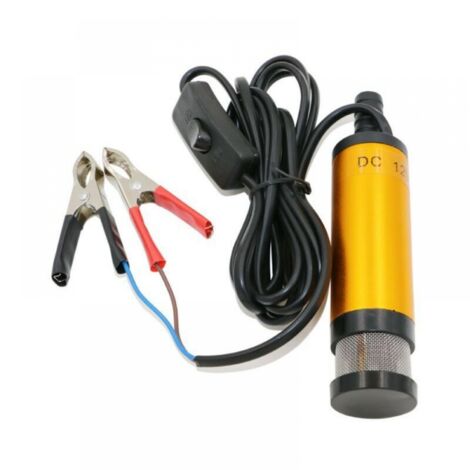 Bomba sumergible de 12 V para bombeo de agua y diésel, 38 mm, para transferencia de agua, aceite y combustible diésel, sumergible eléctrica, bomba de CC para gasolina y diésel.