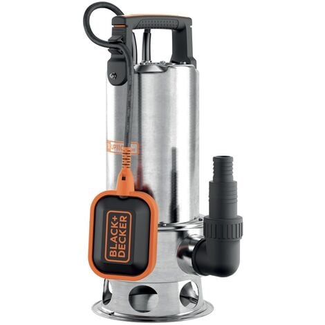 Bomba sumergible para agua sucias Black+Decker BXUP1100XDE (1100 W, Caudal max. 16500 l/h, Altura máx. 10.5 m)