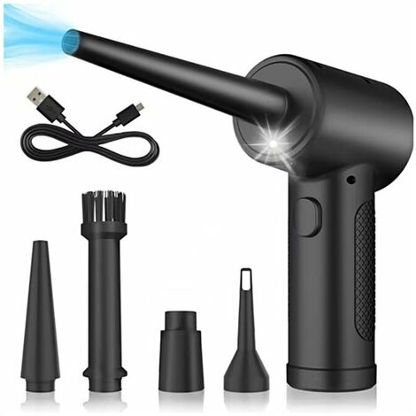 Bombe Air Sec, Dépoussiérants Puissants électrique, 6000 mAh Batterie Rechargeable, 51000 tr/min Souffleur d'air à Trois Vitesses Pour Ordinateur, Voiture, Alternative au Réservoir D'air Comprimé.