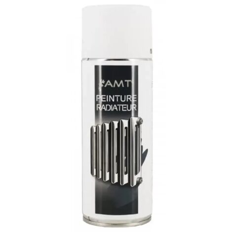 Bombe de peinture aérosol AMT Peinture radiateur Blanc Mat (BPR03) 0,330 L
