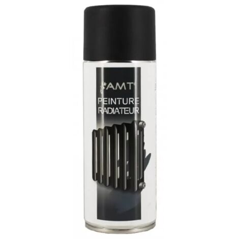 Bombe de peinture aérosol AMT Peinture radiateur Noir Mat (BPR01) 0,330 L