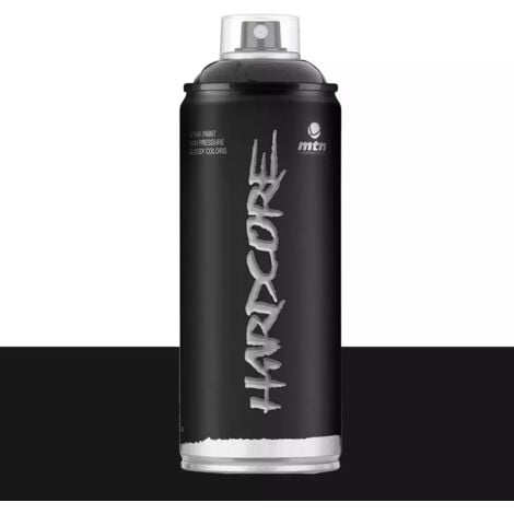 Bombe de peinture aérosol MTN Hardcore Noir (RV-9011) 0,4 L
