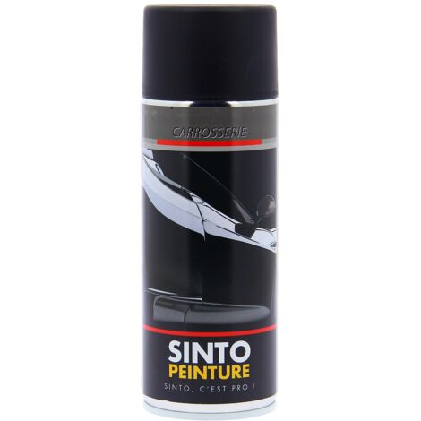 Bombe de peinture aérosol noir mat 400ml – Finition lisse et durable – Pour intérieur et extérieur – Idéale sur surfaces variées – Sinto - Ideespray