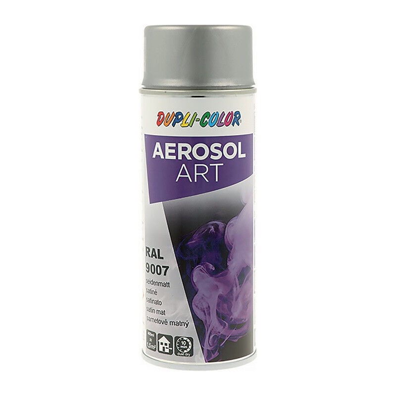 Bombe de peinture de couleur AEROSOL Art aluminium gris satiné RAL 9007 400 ml b (Par 6)