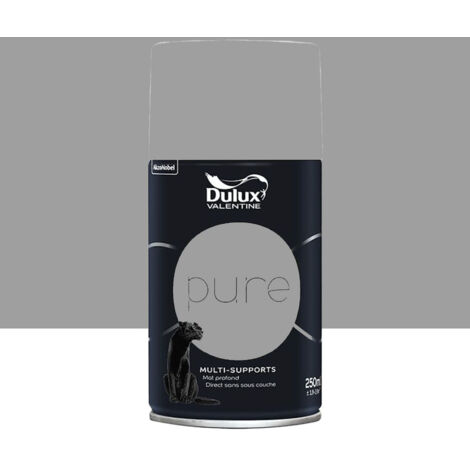 Bombe de Peinture murs & boiseries Dulux Valentine Pure Aluminium 0,25 L