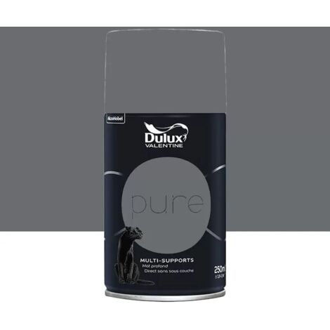 Bombe de Peinture murs & boiseries Dulux Valentine Pure Anthracite 0,25 L