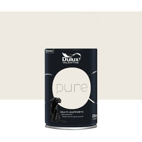 Bombe de Peinture murs & boiseries Dulux Valentine Pure Crème 0,25 L - Crème