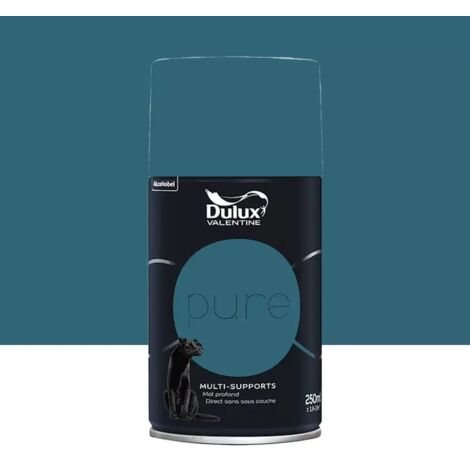 Bombe de Peinture murs & boiseries Dulux Valentine Pure Pétrole 0,25 L