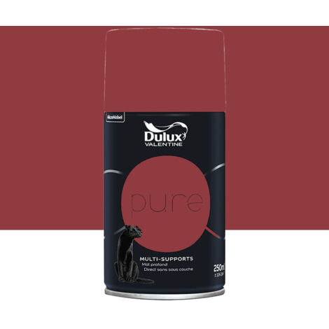 Bombe de Peinture murs & boiseries Dulux Valentine Pure Rouge 0,25 L